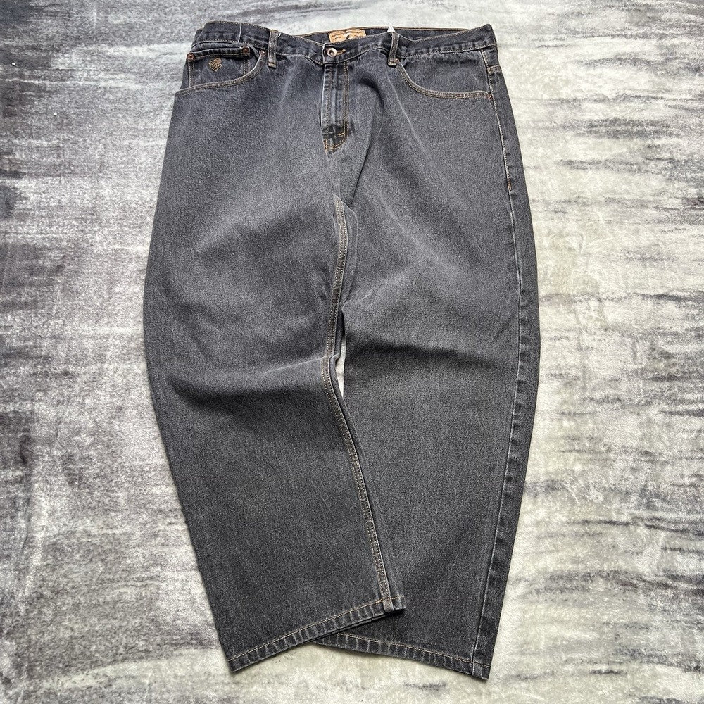 Vintage Y2K Rocawear Wide Leg Baggy Denim Faded Black Jeans Size Men's 42x34